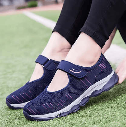 Summer Breathable Mesh Sneakers For Women Flat Platform Casual Shoes 1