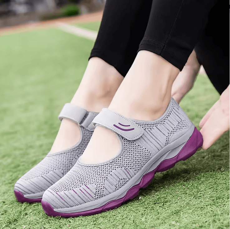 Summer Breathable Mesh Sneakers For Women Flat Platform Casual Shoes 3