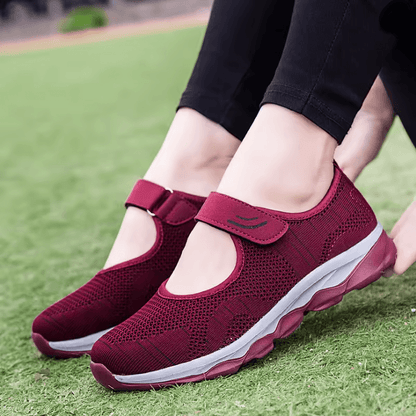 Summer Breathable Mesh Sneakers For Women Flat Platform Casual Shoes 4