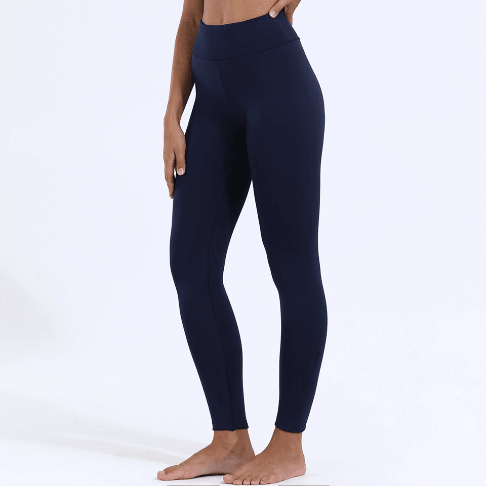 Women Winter Warm Velvet Leggings High Waist Stretch Thick Casual Pants 3