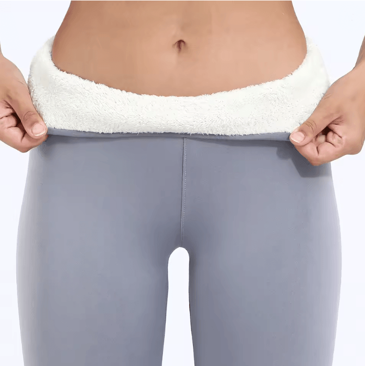 Women Winter Warm Velvet Leggings High Waist Stretch Thick Casual Pants 4