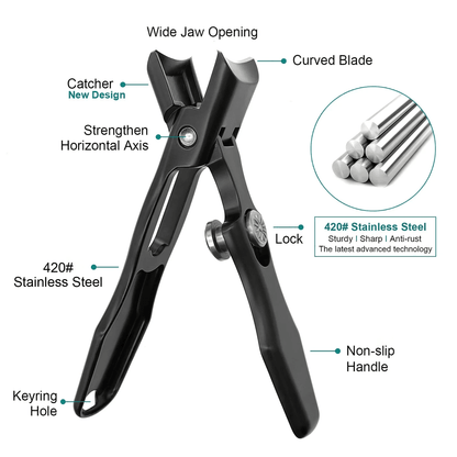 Durable Stainless Steel Nail Clippers Set Heavy Duty Professional Clippers For Thick Nails 1