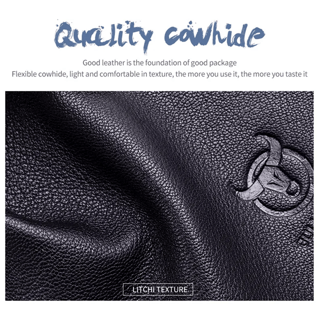 Bullcaptain Mens Leather Chest Bag Multi Function Travel Messenger Crossbody Bag 3