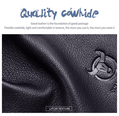 Bullcaptain Mens Leather Chest Bag Multi Function Travel Messenger Crossbody Bag 3