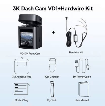 Baseus 3K Dash Cam Front And Rear Car Camera With GPS And 24H Parking Support 4