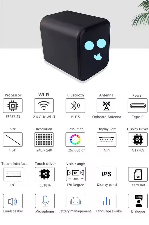 DeepSeek AI Chat Box ESP32 S3 Development Board With LCD Display And WiFi Support 4