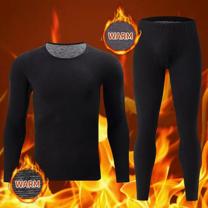 Mens Solid Color Thermal Underwear Set  Warm  Breathable Base Layer For Autumn And Winter Comfort 1
