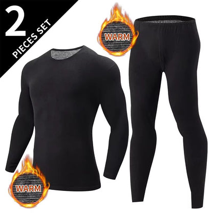 Mens Solid Color Thermal Underwear Set  Warm  Breathable Base Layer For Autumn And Winter Comfort 7