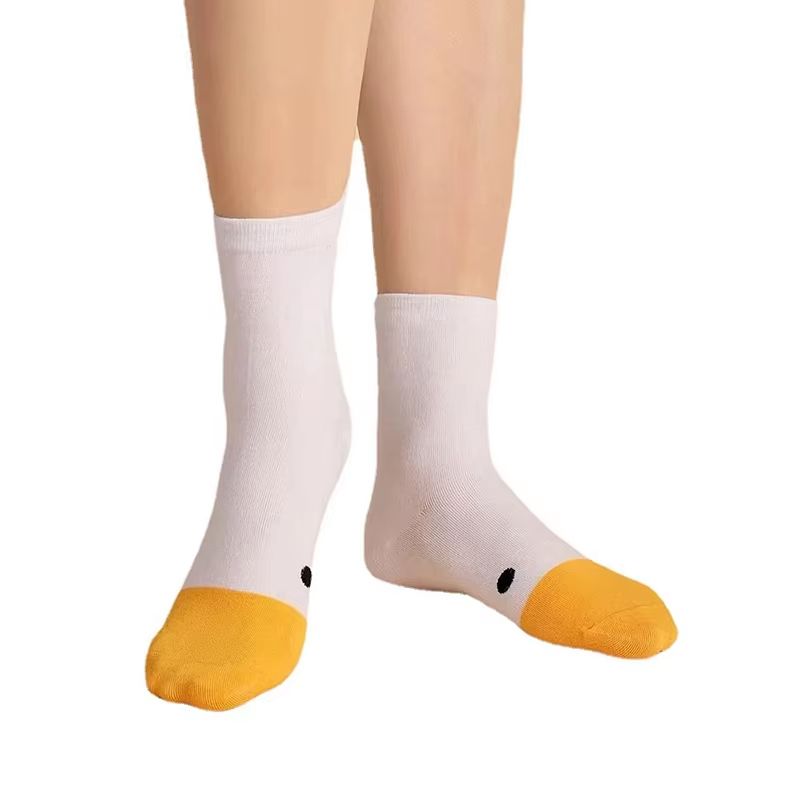 Funny Goose Duck Cartoon Socks  Cozy Cotton MidTube Winter Warm Socks For Women  Teens 4