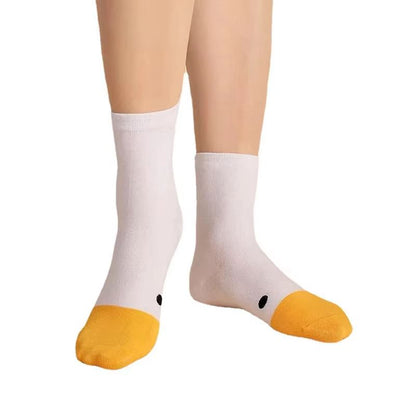 Funny Goose Duck Cartoon Socks  Cozy Cotton MidTube Winter Warm Socks For Women  Teens 4