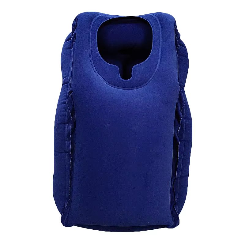 Upgraded Inflatable Travel Pillow  Air Cushion Headrest With Chin Support For Plane Car And Office 9