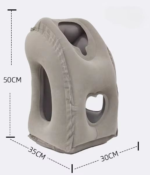 Upgraded Inflatable Travel Pillow  Air Cushion Headrest With Chin Support For Plane Car And Office 10