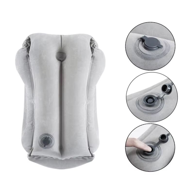 Upgraded Inflatable Travel Pillow  Air Cushion Headrest With Chin Support For Plane Car And Office 3