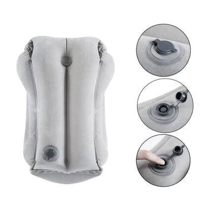 Upgraded Inflatable Travel Pillow  Air Cushion Headrest With Chin Support For Plane Car And Office 3