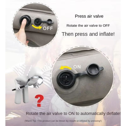 Upgraded Inflatable Travel Pillow  Air Cushion Headrest With Chin Support For Plane Car And Office 5