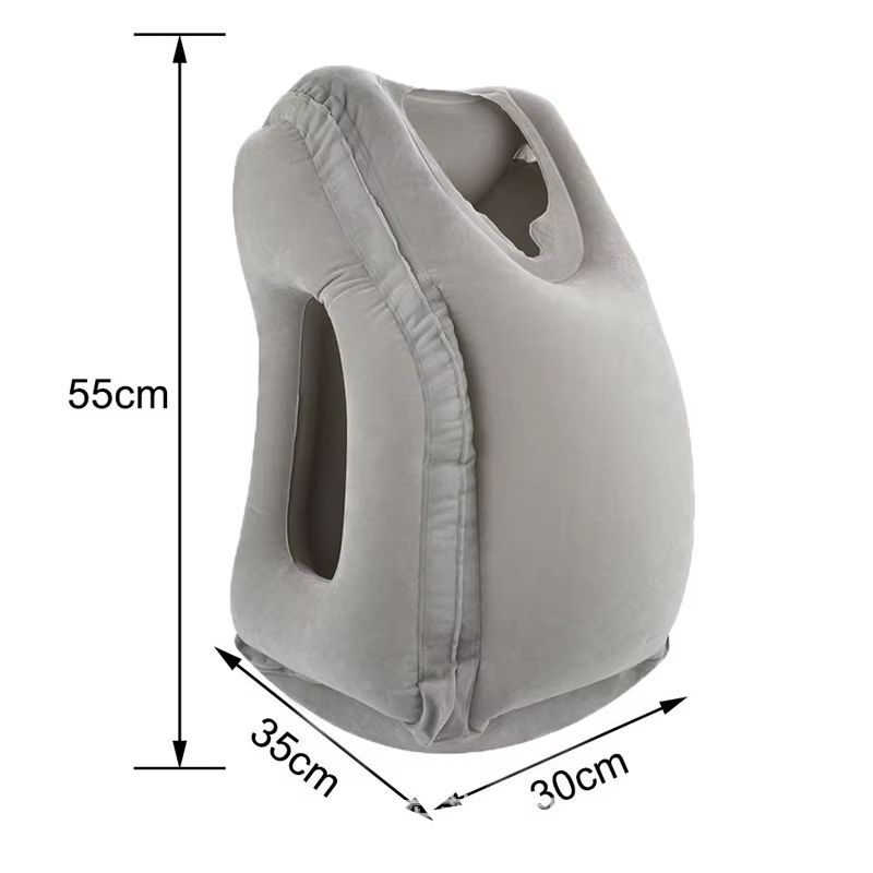 Upgraded Inflatable Travel Pillow  Air Cushion Headrest With Chin Support For Plane Car And Office 6
