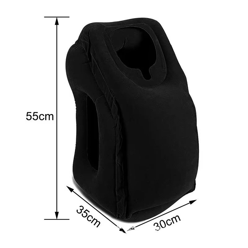 Upgraded Inflatable Travel Pillow  Air Cushion Headrest With Chin Support For Plane Car And Office 8