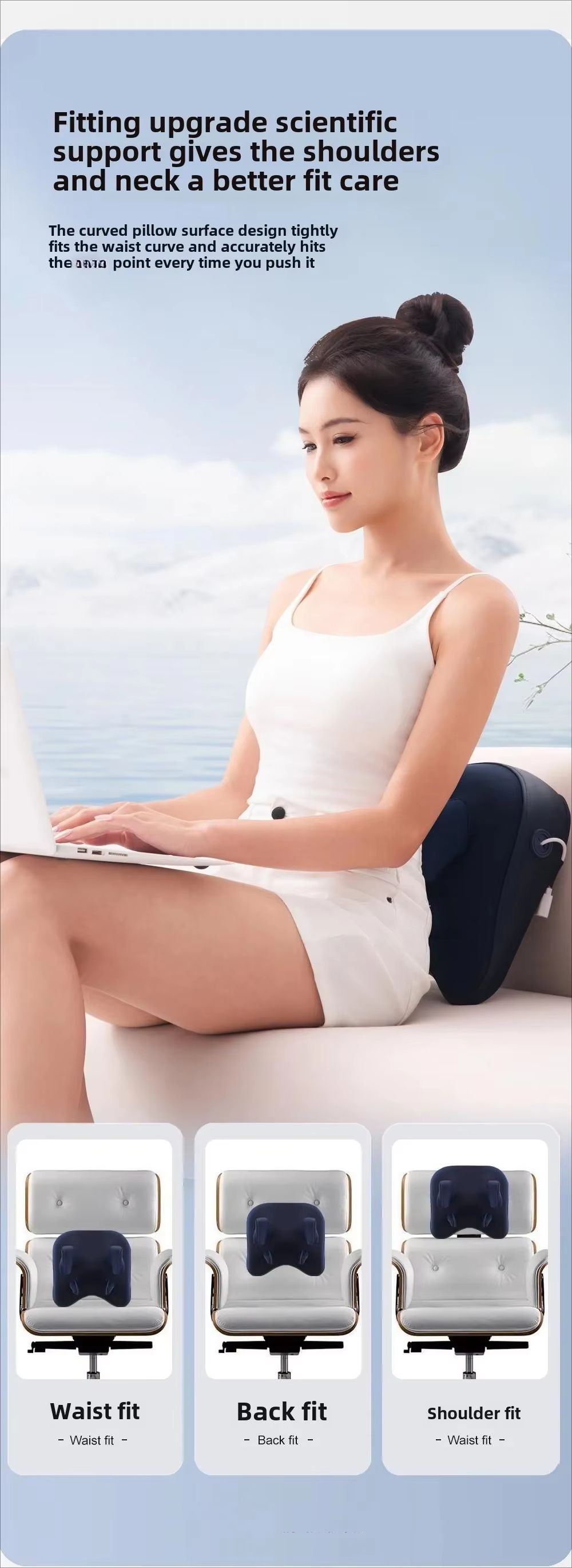 Wireless Electric Trapezius Massage Pillow  Shiatsu Neck Shoulder And Waist Massager With Heat 5