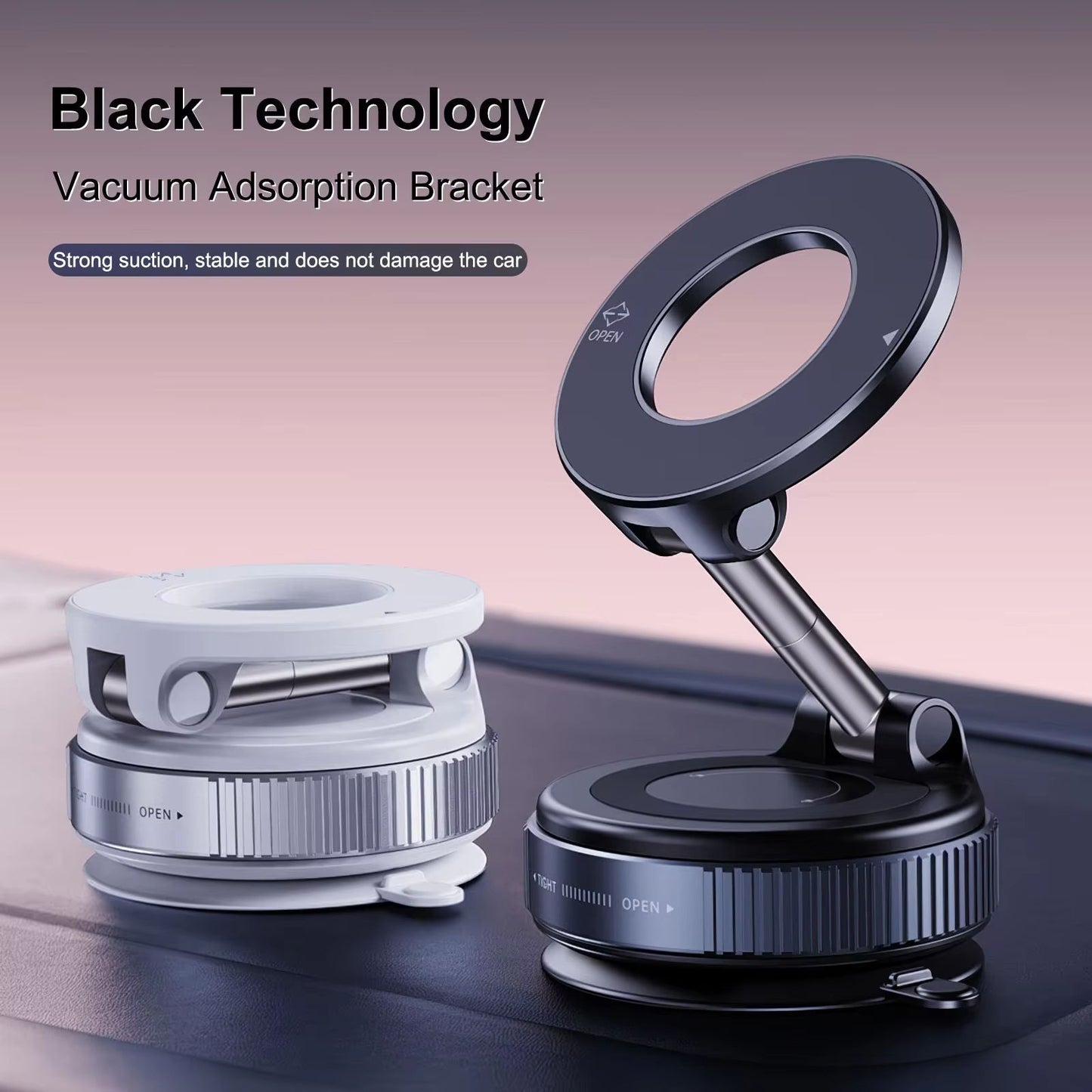 Foldable Magnetic Car Phone Holder – Suction Cup Navigation Stand for 2025 Vehicles