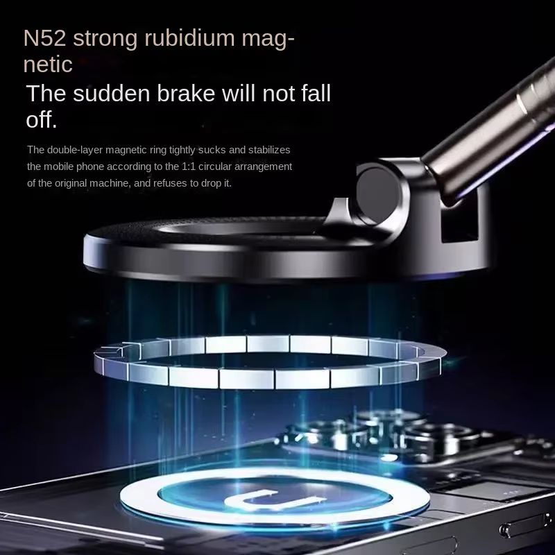 Foldable Magnetic Car Phone Holder  Suction Cup Navigation Stand For 2025 Vehicles 5