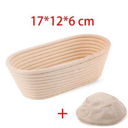 Rattan Bread Proofing Basket Oval Wicker Banneton For Dough Fermentation 14