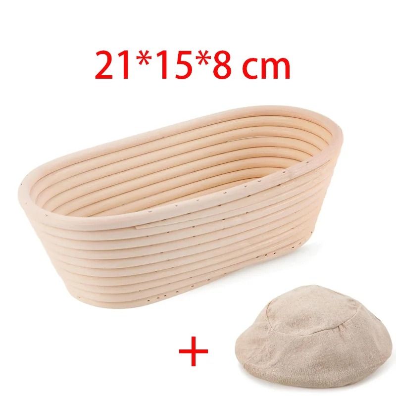 Rattan Bread Proofing Basket Oval Wicker Banneton For Dough Fermentation 15