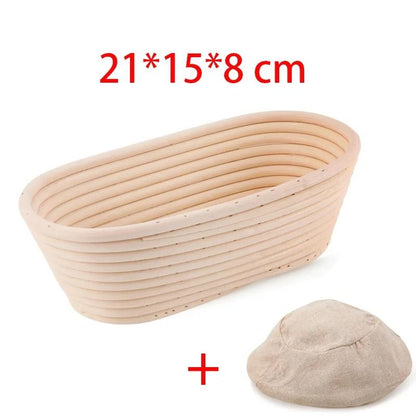 Rattan Bread Proofing Basket Oval Wicker Banneton For Dough Fermentation 15