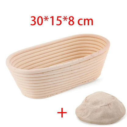 Rattan Bread Proofing Basket Oval Wicker Banneton For Dough Fermentation 18