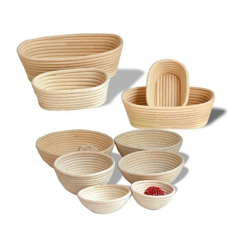 Rattan Bread Proofing Basket Oval Wicker Banneton For Dough Fermentation 2