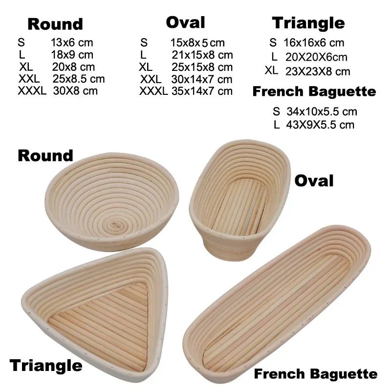 Rattan Bread Proofing Basket Oval Wicker Banneton For Dough Fermentation 4