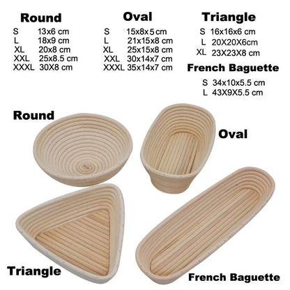 Rattan Bread Proofing Basket Oval Wicker Banneton For Dough Fermentation 4