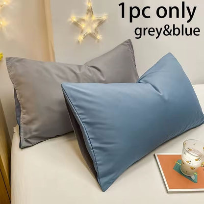 Cotton Color Block Pillowcase Super Soft Wrinkle Resistant With Envelope Closure 8