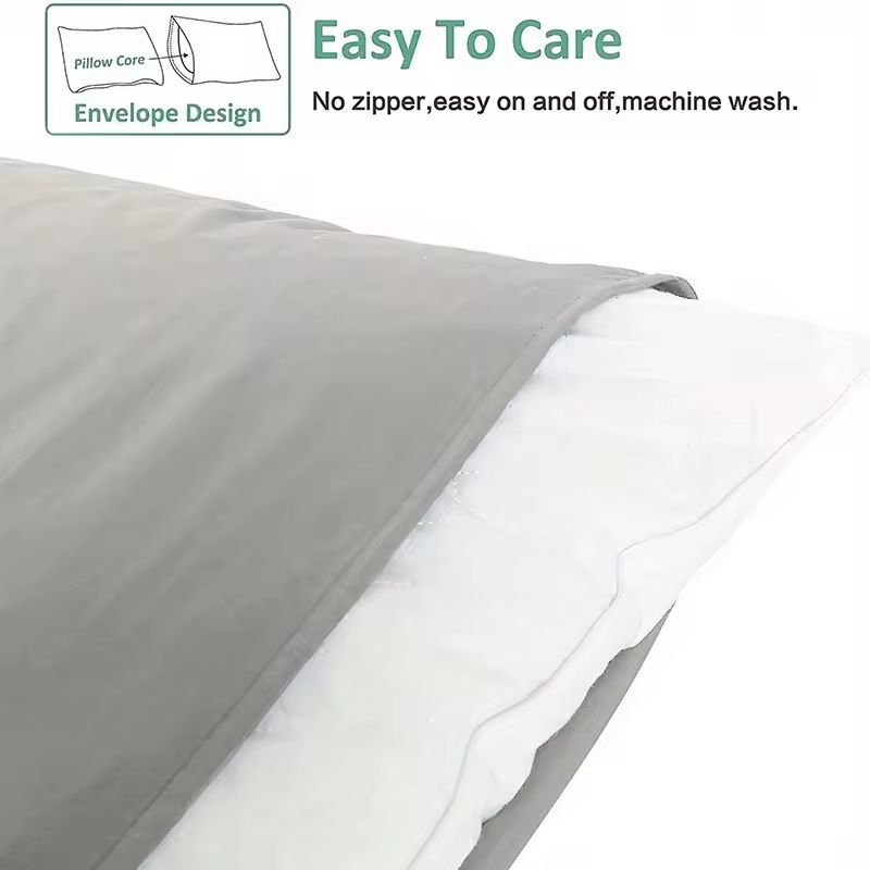 Cotton Color Block Pillowcase Super Soft Wrinkle Resistant With Envelope Closure 2