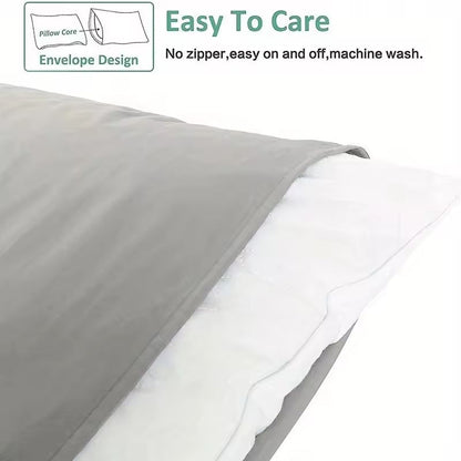 Cotton Color Block Pillowcase Super Soft Wrinkle Resistant With Envelope Closure 2