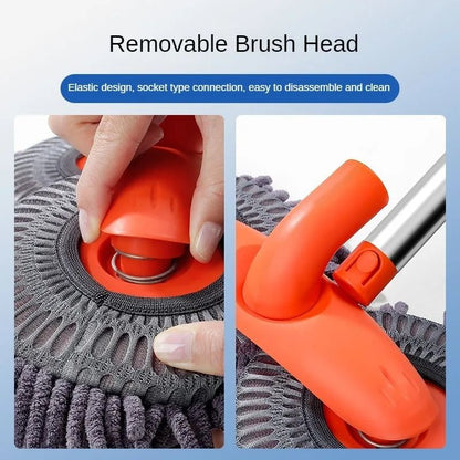 Telescopic Car Wash Mop With Chenille Brush And Replaceable Heads For Roof And Window Cleaning 4