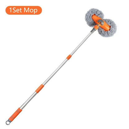 Telescopic Car Wash Mop With Chenille Brush And Replaceable Heads For Roof And Window Cleaning 10