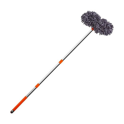 Telescopic Car Wash Mop With Chenille Brush And Replaceable Heads For Roof And Window Cleaning 7