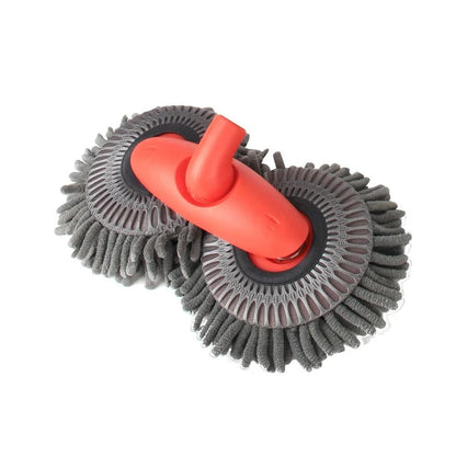 Telescopic Car Wash Mop With Chenille Brush And Replaceable Heads For Roof And Window Cleaning 8