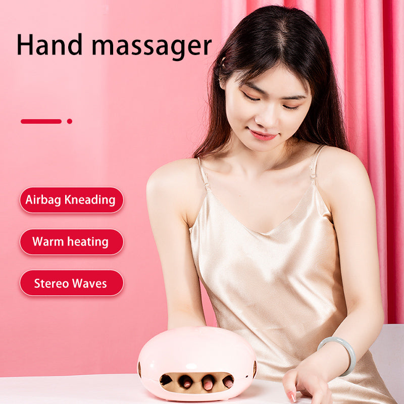 Heated Wireless Finger Massager, Pneumatic Hand Wrist Relaxer, Premium Hand Care
