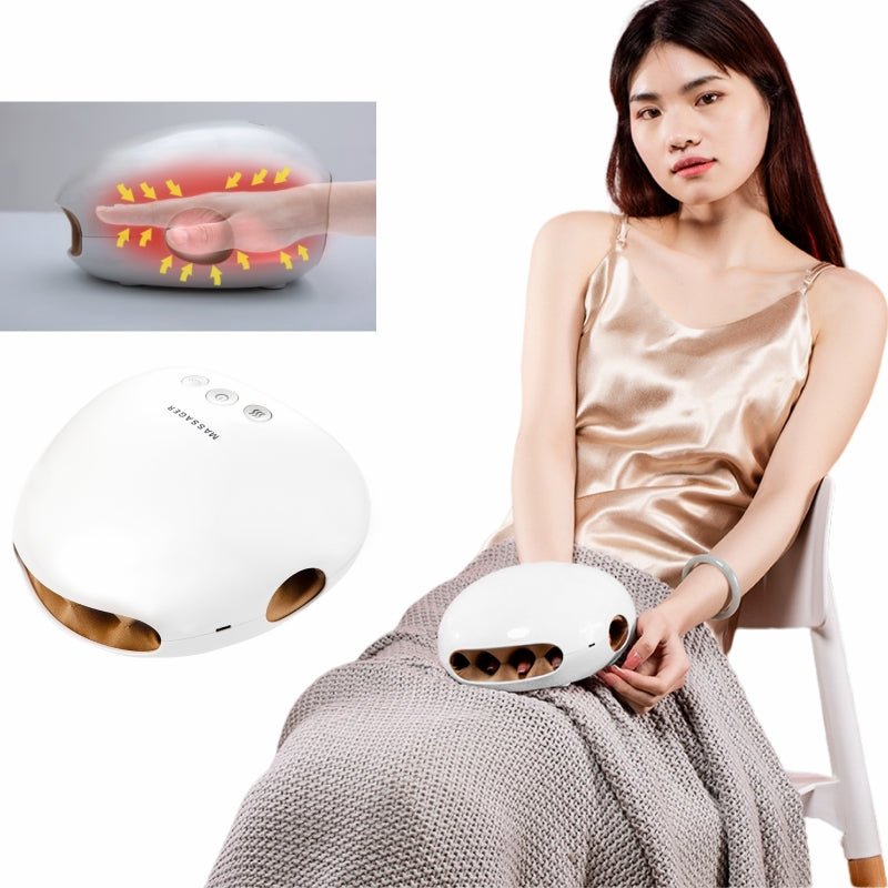 Heated Wireless Finger Massager, Pneumatic Hand Wrist Relaxer, Premium Hand Care