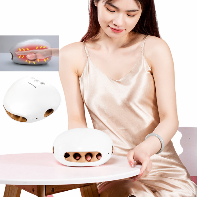 Heated Wireless Finger Massager, Pneumatic Hand Wrist Relaxer, Premium Hand Care