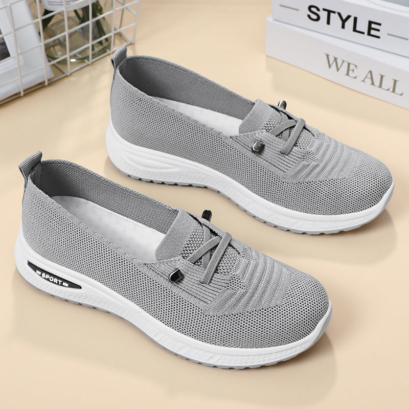 Women Casual Shoes Fashion Breathable Mesh Flat Sneakers Women Gym Shoes Comfortable Walking Pink F 4