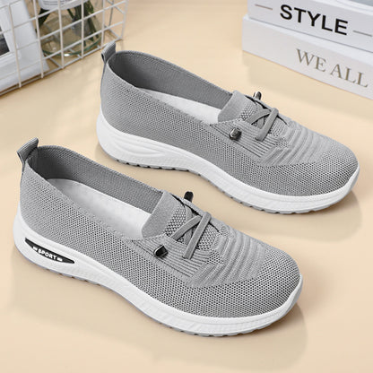 Women Casual Shoes Fashion Breathable Mesh Flat Sneakers Women Gym Shoes Comfortable Walking Pink F 4
