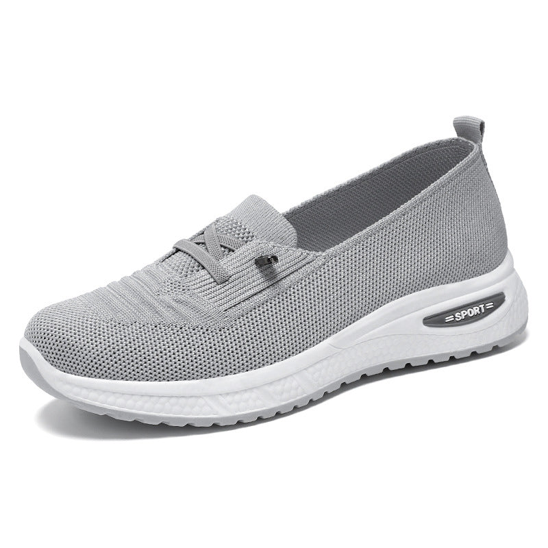 Women Casual Shoes Fashion Breathable Mesh Flat Sneakers Women Gym Shoes Comfortable Walking Pink F 8