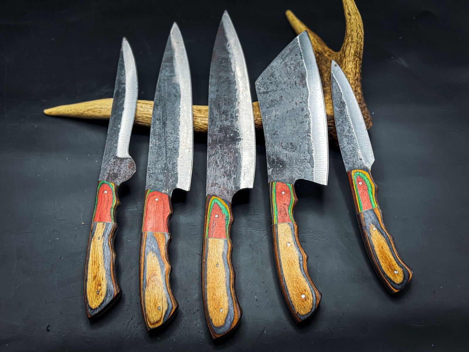 Custom Handmade Damascus Chef  Hunting Knife  Premium Steel Blade With Custom Handle  Sheath 3