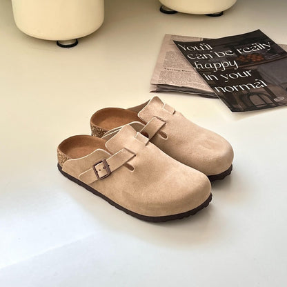 Leather Boken Slippers New Soft Bottom Half Drag Shoes For Men And Women Casual Outdoor Indoor Genu 7