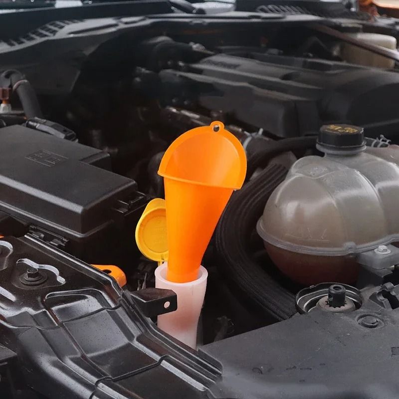 Car Long Stem Funnel Anti Splash Gasoline And Oil Filling Tool 2