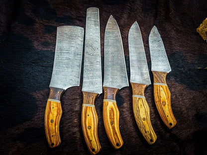Custom Handmade Damascus Chef  Hunting Knife  Handcrafted Steel Blade With Luxury Handle  Sheath 3