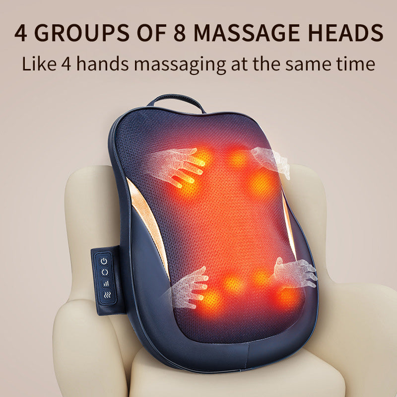 Cervical Massager Pillow, Back Waist Dual-Purpose Massage Cushion, Neck Relief
