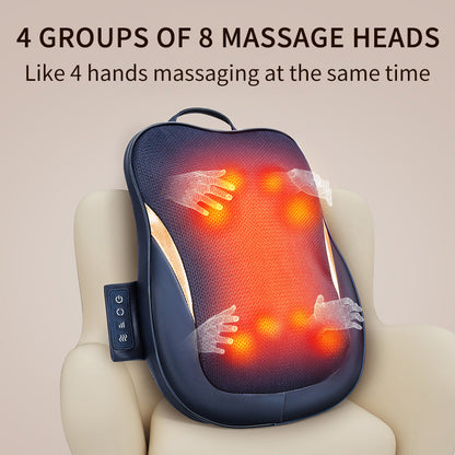 Cervical Massager Pillow, Back Waist Dual-Purpose Massage Cushion, Neck Relief